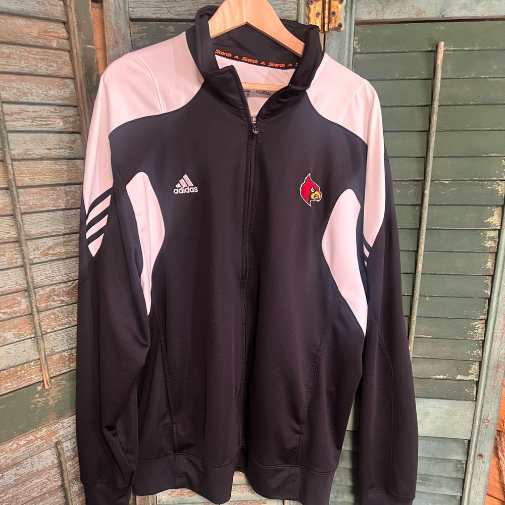 Adidas jacket Louisville cardinals 2XL climalite black white